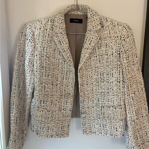 Theory Tweed Black and Cream Blazer